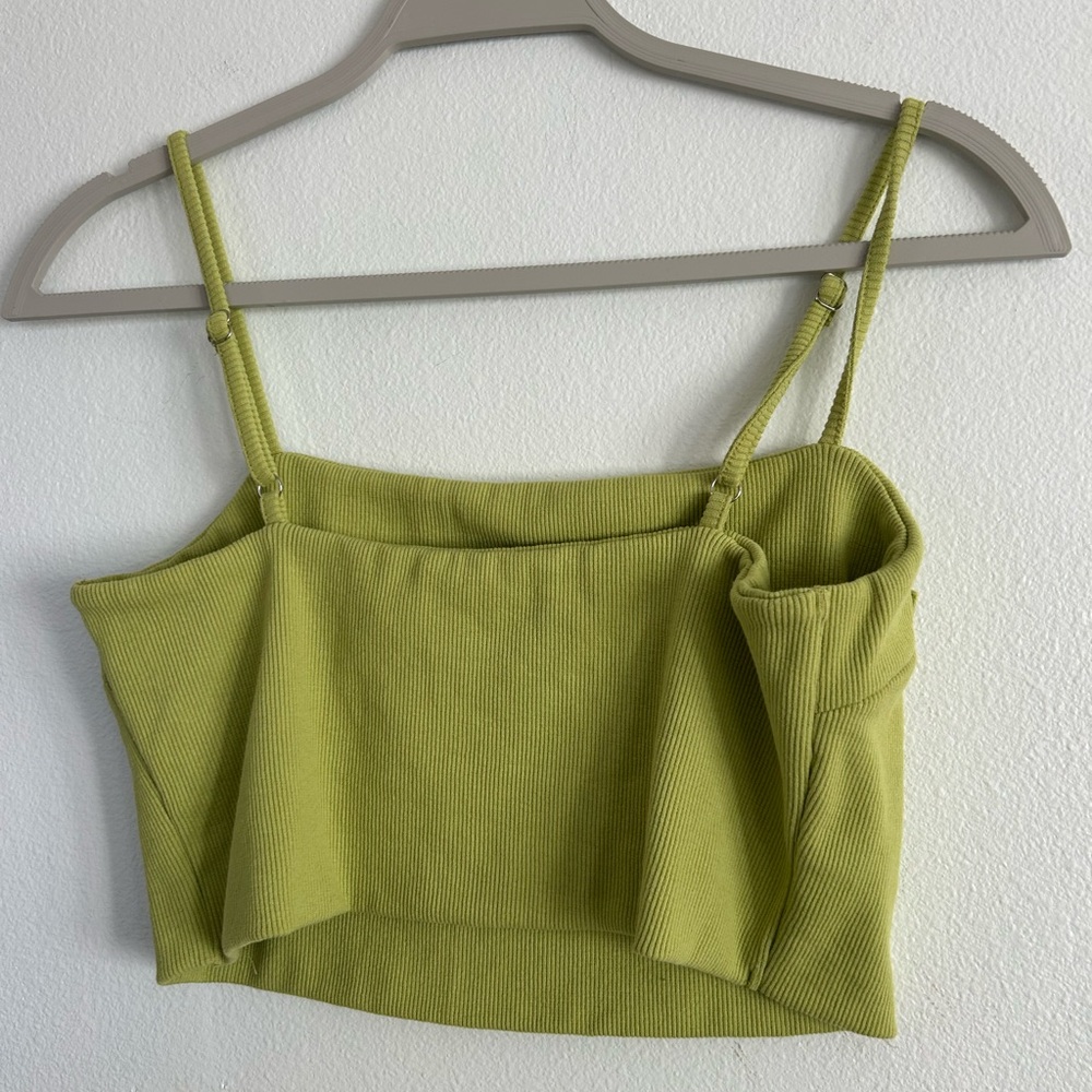 Lulu's Lime Ribbed Crop Top - Picture 4 of 6